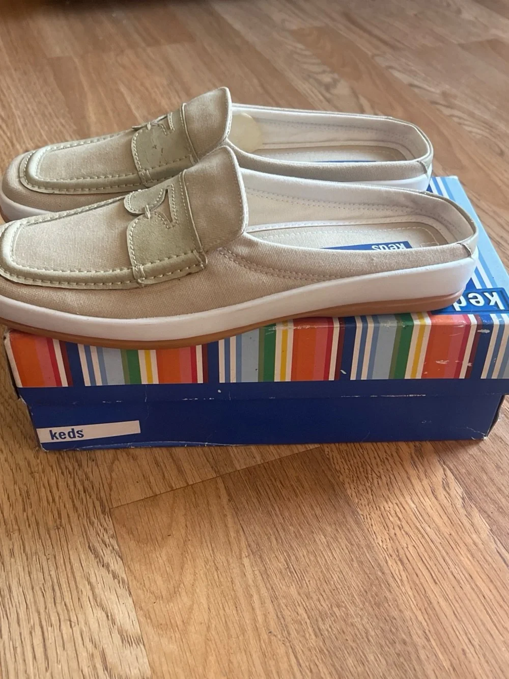 Keds Men’s Slip-On Loafers in Tan Canvas